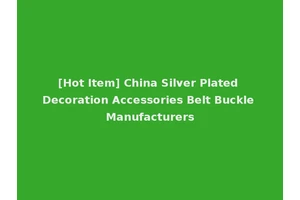 [Hot Item] China Silver Plated Decoration Accessories Belt Buckle Manufacturers