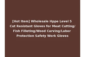 [Hot Item] Wholesale Hppe Level 5 Cut Resistant Gloves for Meat Cutting/Fish Filleting/Wood Carving/Labor Protection Safety Work Gloves