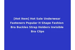 [Hot Item] Hot Sale Underwear Fasteners Popular H Shape Fashion Bra Buckles Strap Holders Invisible Bra Clips