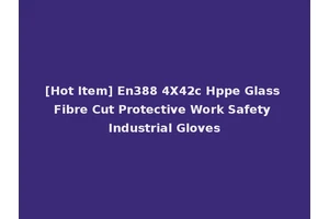 [Hot Item] En388 4X42c Hppe Glass Fibre Cut Protective Work Safety Industrial Gloves