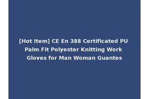 [Hot Item] CE En 388 Certificated PU Palm Fit Polyester Knitting Work Gloves for Man Woman Guantes