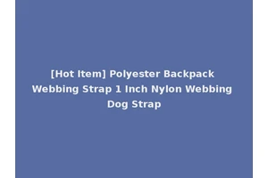 [Hot Item] Polyester Backpack Webbing Strap 1 Inch Nylon Webbing Dog Strap