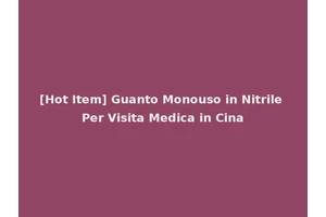 [Hot Item] Guanto Monouso in Nitrile Per Visita Medica in Cina