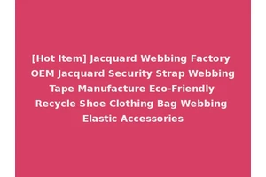 [Hot Item] Jacquard Webbing Factory OEM Jacquard Security Strap Webbing Tape Manufacture Eco-Friendly Recycle Shoe Clothing Bag Webbing Elastic Accessories