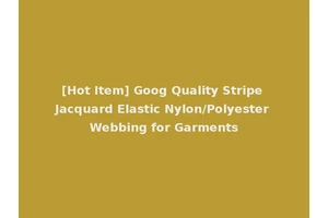 [Hot Item] Goog Quality Stripe Jacquard Elastic Nylon/Polyester Webbing for Garments