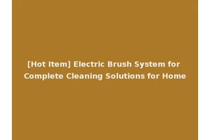 [Hot Item] Electric Brush System for Complete Cleaning Solutions for Home