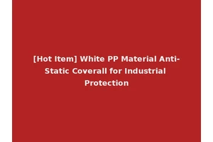 [Hot Item] White PP Material Anti-Static Coverall for Industrial Protection