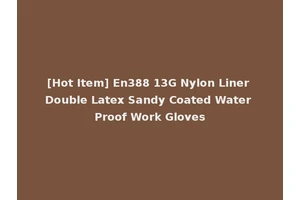 [Hot Item] En388 13G Nylon Liner Double Latex Sandy Coated Water Proof Work Gloves