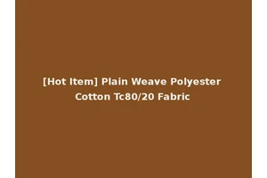 [Hot Item] Plain Weave Polyester Cotton Tc80/20 Fabric