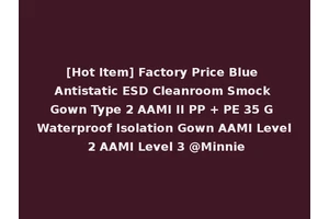 [Hot Item] Factory Price Blue Antistatic ESD Cleanroom Smock Gown Type 2 AAMI II PP + PE 35 G Waterproof Isolation Gown AAMI Level 2 AAMI Level 3 @Minnie