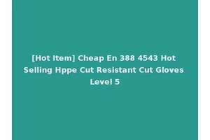 [Hot Item] Cheap En 388 4543 Hot Selling Hppe Cut Resistant Cut Gloves Level 5