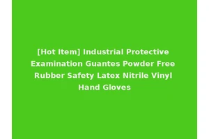 [Hot Item] Industrial Protective Examination Guantes Powder Free Rubber Safety Latex Nitrile Vinyl Hand Gloves