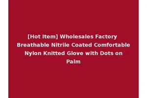 [Hot Item] Wholesales Factory Breathable Nitrile Coated Comfortable Nylon Knitted Glove with Dots on Palm