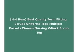 [Hot Item] Best Quality Form Fitting Scrubs Uniforms Tops Multiple Pockets Women Nursing V-Neck Scrub Top