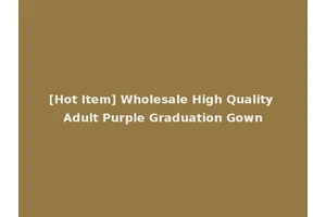 [Hot Item] Wholesale High Quality Adult Purple Graduation Gown