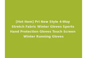 [Hot Item] Pri New Style 4-Way Stretch Fabric Winter Gloves Sports Hand Protection Gloves Touch Screen Winter Running Gloves