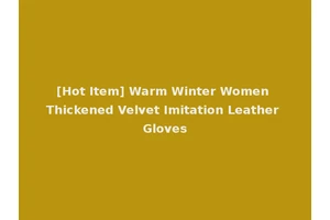 [Hot Item] Warm Winter Women Thickened Velvet Imitation Leather Gloves