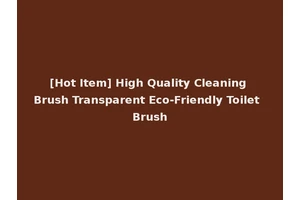[Hot Item] High Quality Cleaning Brush Transparent Eco-Friendly Toilet Brush
