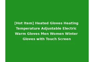 [Hot Item] Heated Gloves Heating Temperature Adjustable Electric Warm Gloves Men Women Winter Gloves with Touch Screen