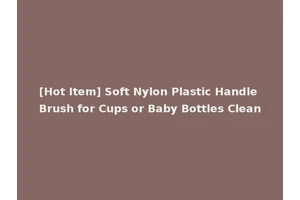 [Hot Item] Soft Nylon Plastic Handle Brush for Cups or Baby Bottles Clean