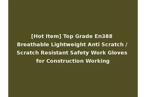 [Hot Item] Top Grade En388 Breathable Lightweight Anti Scratch / Scratch Resistant Safety Work Gloves for Construction Working