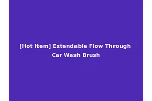 [Hot Item] Extendable Flow Through Car Wash Brush