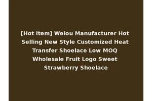 [Hot Item] Weiou Manufacturer Hot Selling New Style Customized Heat Transfer Shoelace Low MOQ Wholesale Fruit Logo Sweet Strawberry Shoelace