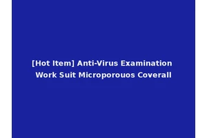 [Hot Item] Anti-Virus Examination Work Suit Microporouos Coverall