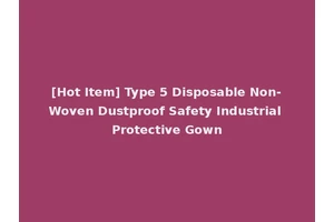 [Hot Item] Type 5 Disposable Non-Woven Dustproof Safety Industrial Protective Gown
