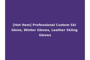 [Hot Item] Professional Custom Ski Glove, Winter Gloves, Leather Skiing Gloves