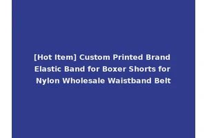 [Hot Item] Custom Printed Brand Elastic Band for Boxer Shorts for Nylon Wholesale Waistband Belt