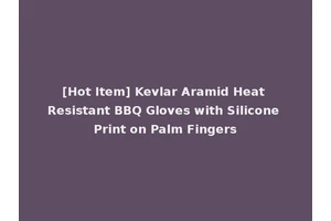 [Hot Item] Kevlar Aramid Heat Resistant BBQ Gloves with Silicone Print on Palm Fingers