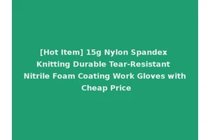 [Hot Item] 15g Nylon Spandex Knitting Durable Tear-Resistant Nitrile Foam Coating Work Gloves with Cheap Price