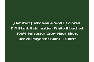 [Hot Item] Wholesale S-5XL Colored DIY Blank Sublimation White Bleached 100% Polyester Crew Neck Short Sleeve Polyester Blank T Shirts