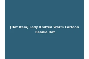 [Hot Item] Lady Knitted Warm Cartoon Beanie Hat