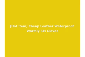 [Hot Item] Cheap Leather Waterproof Warmly Ski Gloves