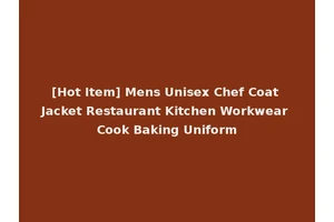 [Hot Item] Mens Unisex Chef Coat Jacket Restaurant Kitchen Workwear Cook Baking Uniform