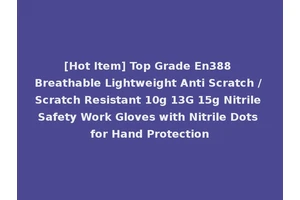 [Hot Item] Top Grade En388 Breathable Lightweight Anti Scratch / Scratch Resistant 10g 13G 15g Nitrile Safety Work Gloves with Nitrile Dots for Hand Protection