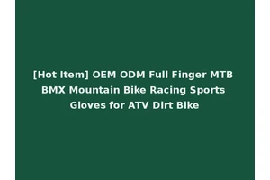[Hot Item] OEM ODM Full Finger MTB BMX Mountain Bike Racing Sports Gloves for ATV Dirt Bike