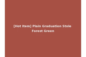 [Hot Item] Plain Graduation Stole Forest Green