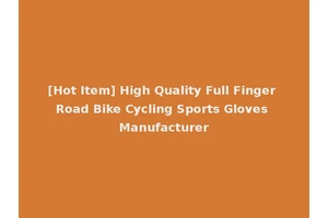 [Hot Item] High Quality Full Finger Road Bike Cycling Sports Gloves Manufacturer