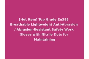 [Hot Item] Top Grade En388 Breathable Lightweight Anti-Abrasion / Abrasion-Resistant Safety Work Gloves with Nitrile Dots for Maintaining