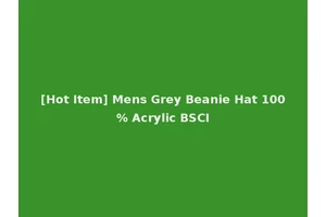 [Hot Item] Mens Grey Beanie Hat 100% Acrylic BSCI