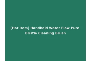 [Hot Item] Handheld Water Flow Pure Bristle Cleaning Brush