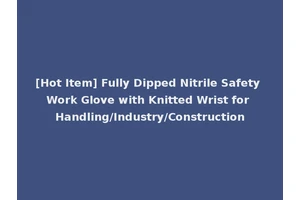 [Hot Item] Fully Dipped Nitrile Safety Work Glove with Knitted Wrist for Handling/Industry/Construction