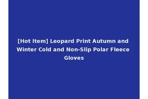 [Hot Item] Leopard Print Autumn and Winter Cold and Non-Slip Polar Fleece Gloves