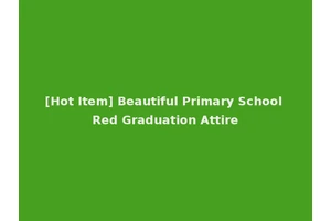 [Hot Item] Beautiful Primary School Red Graduation Attire