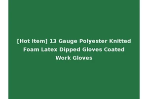 [Hot Item] 13 Gauge Polyester Knitted Foam Latex Dipped Gloves Coated Work Gloves
