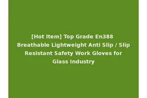 [Hot Item] Top Grade En388 Breathable Lightweight Anti Slip / Slip Resistant Safety Work Gloves for Glass Industry