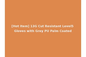 [Hot Item] 13G Cut Resistant Level5 Gloves with Grey PU Palm Coated